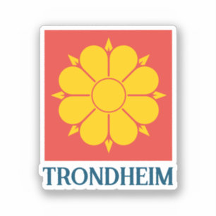Sticker Drapeau de Trondheim, Norvège