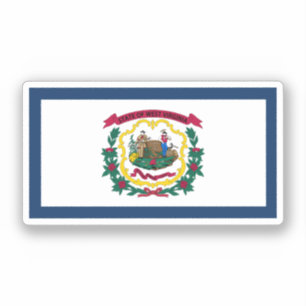 Sticker Drapeau de Virginie-Occidentale, USA