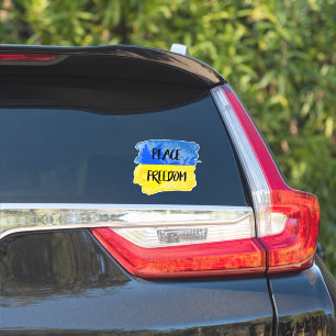 Sticker Drapeau de voiture personnalisée PEACE FREEDOM Dod