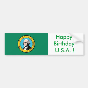 Sticker Drapeau de Washington, Joyeux anniversaire