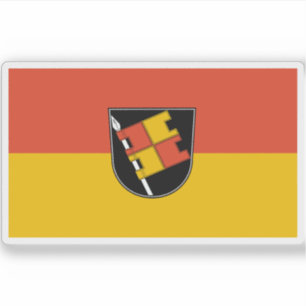 Sticker Drapeau de Würzburg, Allemagne