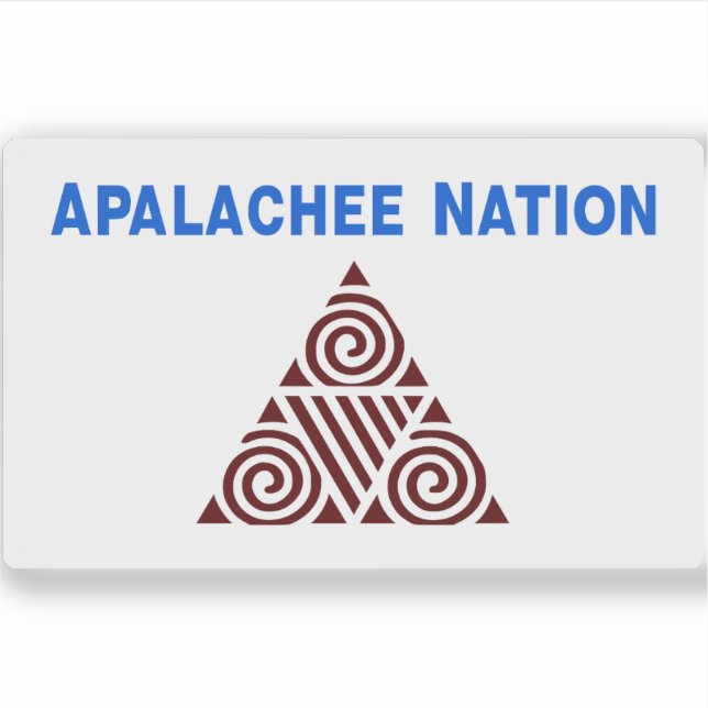 Sticker Drapeau des Apalachee, États-Unis (Devant)