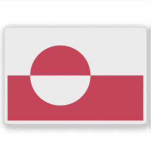 Sticker Drapeau des Inuit du Groenland ou des Groenlandais