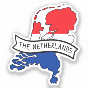 Sticker Drapeau des Pays-Bas Carte de la fierté néerlandai