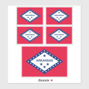 Sticker Drapeau d'État Arkansas