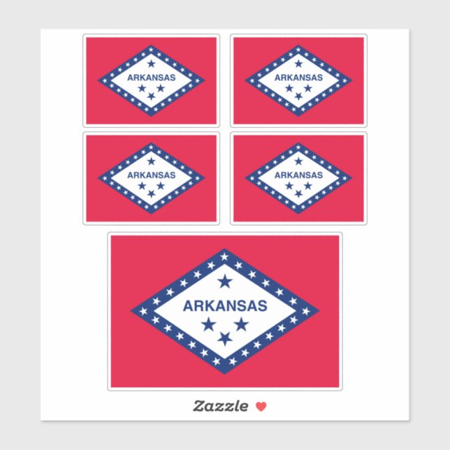 Sticker Drapeau d'État Arkansas (Feuille)