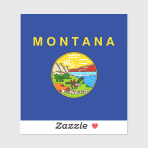 Sticker Drapeau d'État du Montana