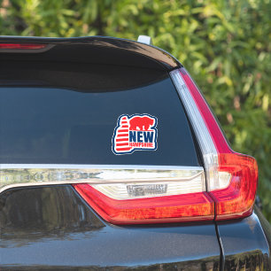 Sticker Drapeau d'état du New Hampshire
