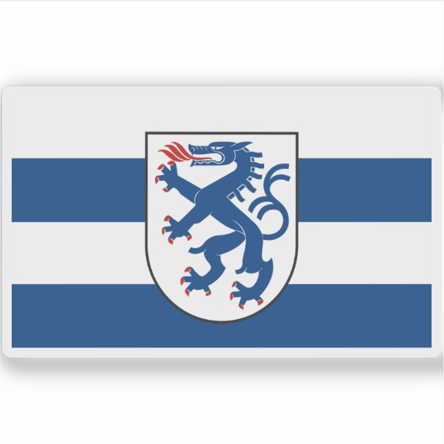 Sticker Drapeau d'Ingolstadt, Allemagne (Devant)