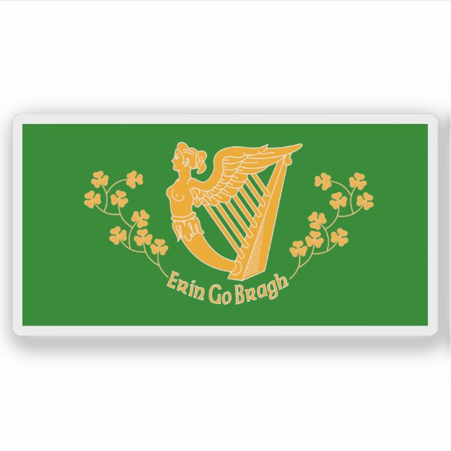 Sticker Drapeau du bataillon Saint Patrick (1846-1848), Me (Devant)