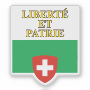 Sticker Drapeau du canton de Vaud, Suisse