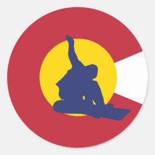 Sticker Drapeau du Colorado - Snowboard - Snowboar