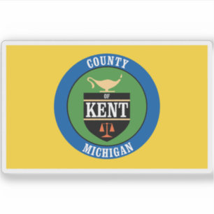 Sticker Drapeau du comté de Kent, Michigan