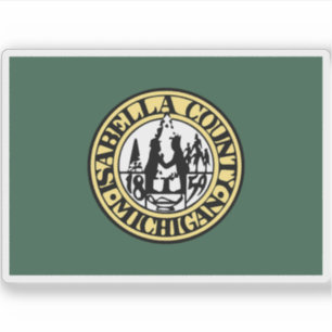 Sticker Drapeau du comté d'Isabella, Michigan