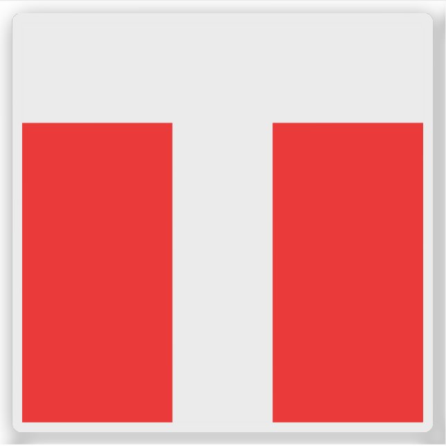 Sticker Drapeau du district de Konolfingen, Suisse (Devant)