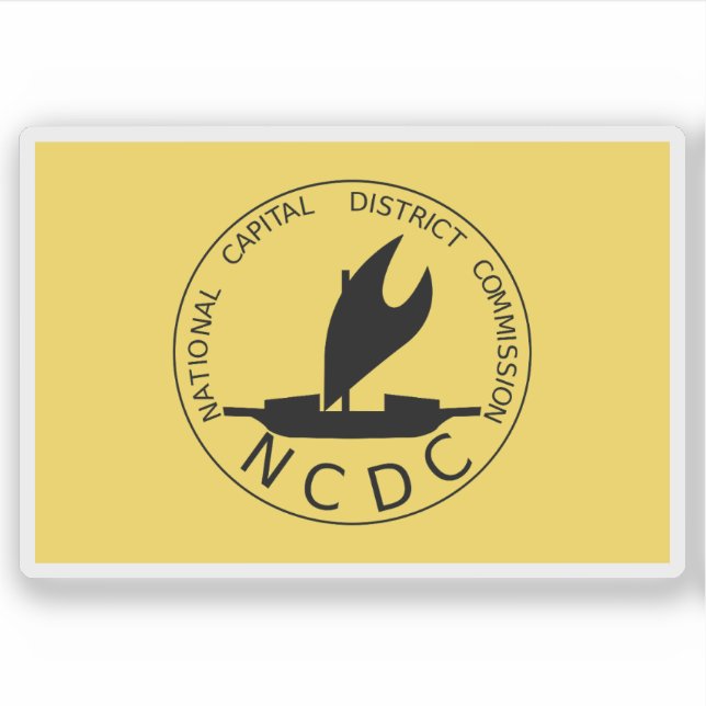 Sticker Drapeau du district de la capitale nationale, Papo (Devant)