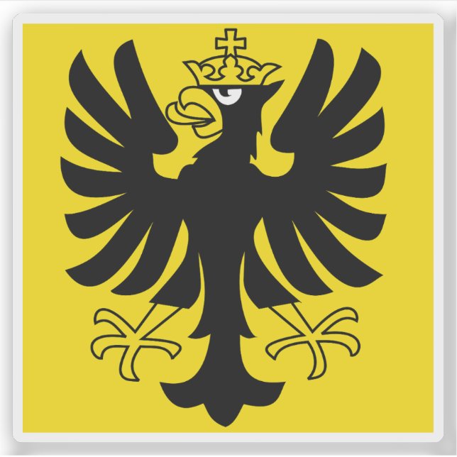 Sticker Drapeau du district d'Oberhasli, Suisse (Devant)