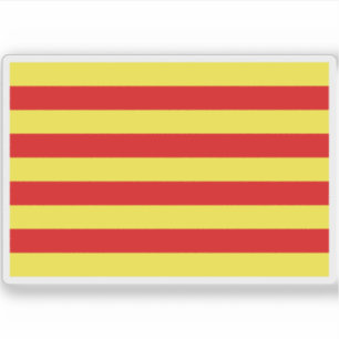 Sticker Drapeau du dorsal des Pyrénées-Orientales, France