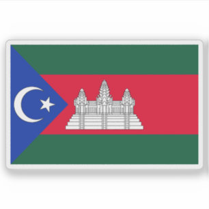 Sticker Drapeau du groupe ethnique cambodgien Chams