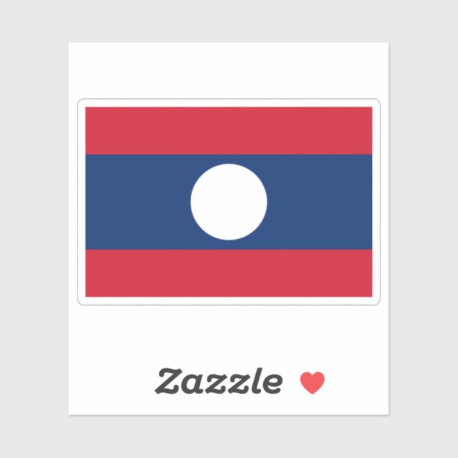 Sticker Drapeau du Laos (Feuille)