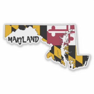 Sticker Drapeau du Maryland et État