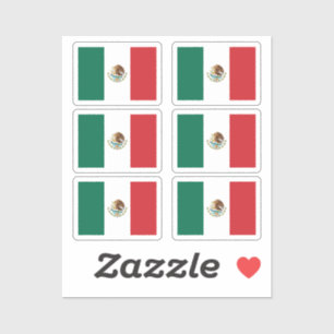 Sticker Drapeau du Mexique Collection pack de 6