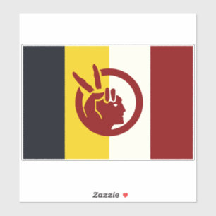 Sticker drapeau du Mouvement des Amérindiens