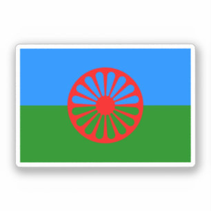 Sticker Drapeau du peuple rom