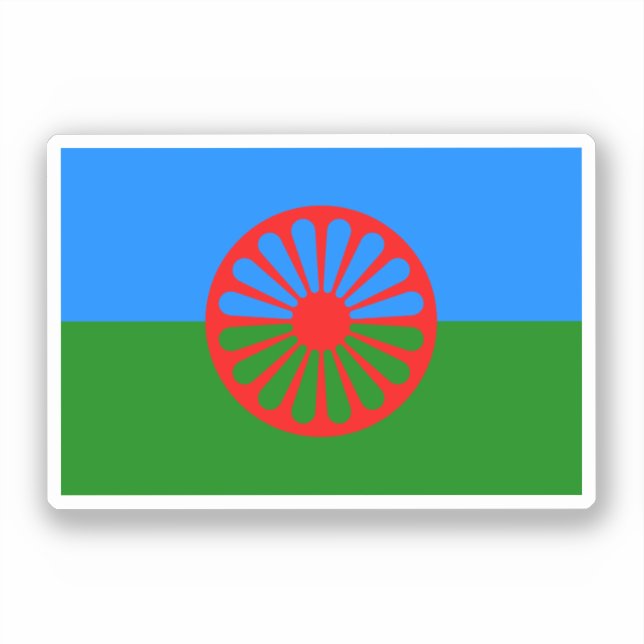 Sticker Drapeau du peuple rom (Recto)