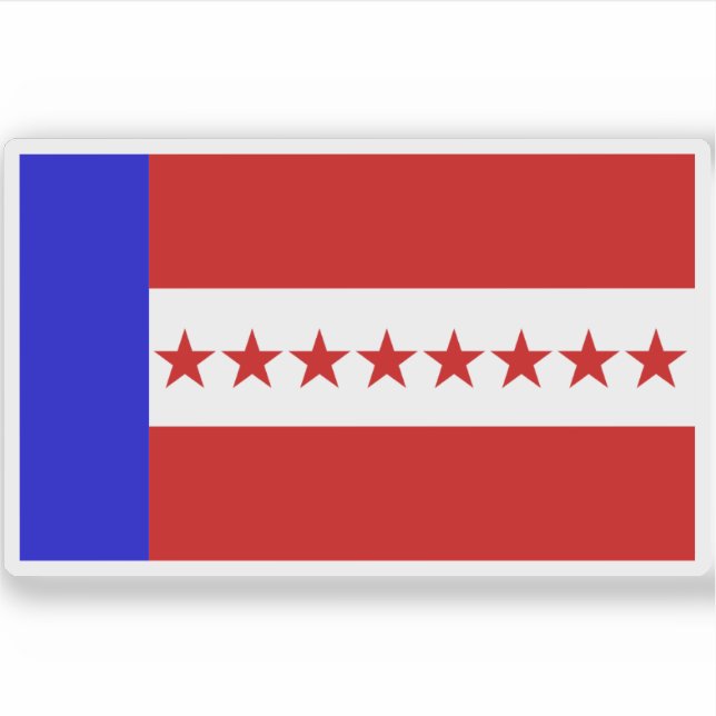 Sticker Drapeau du royaume Tuamotu (1832-1843) (Devant)