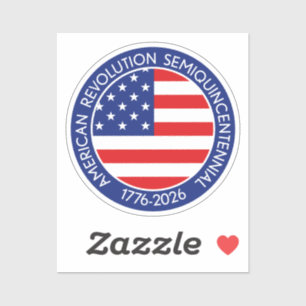 Sticker Drapeau du Semiquincentenaire de l'Amérique 1776-2