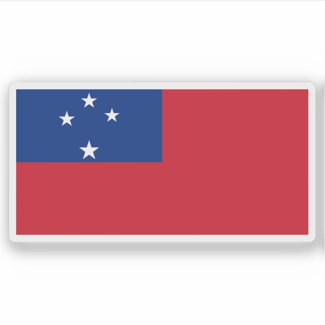 Sticker Drapeau du Territoire du Trust des Samoa occidenta (Devant)