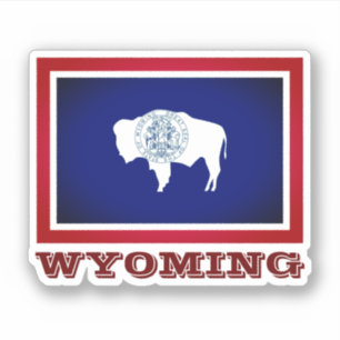 Sticker Drapeau du Wyoming