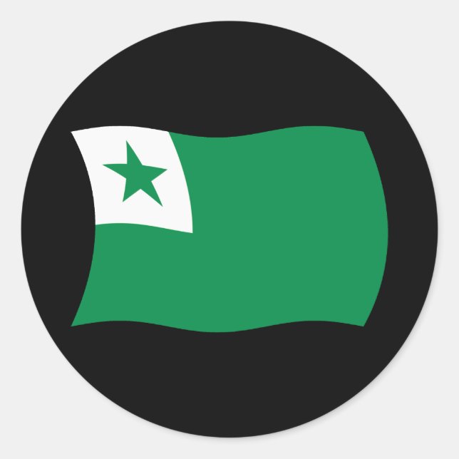 Sticker Drapeau Esperanto (Devant)