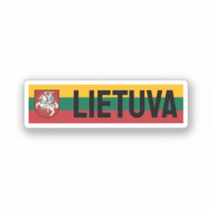 Sticker Drapeau et armoiries de Lituanie