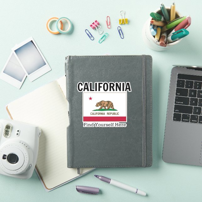 Sticker Drapeau et slogan californiens (Couverture iPad)