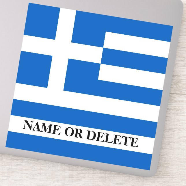 Sticker Drapeau grec personnalisé (Détail)