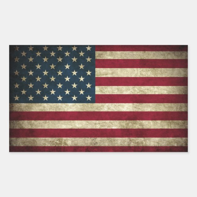 Sticker Drapeau Grunge USA (Devant)