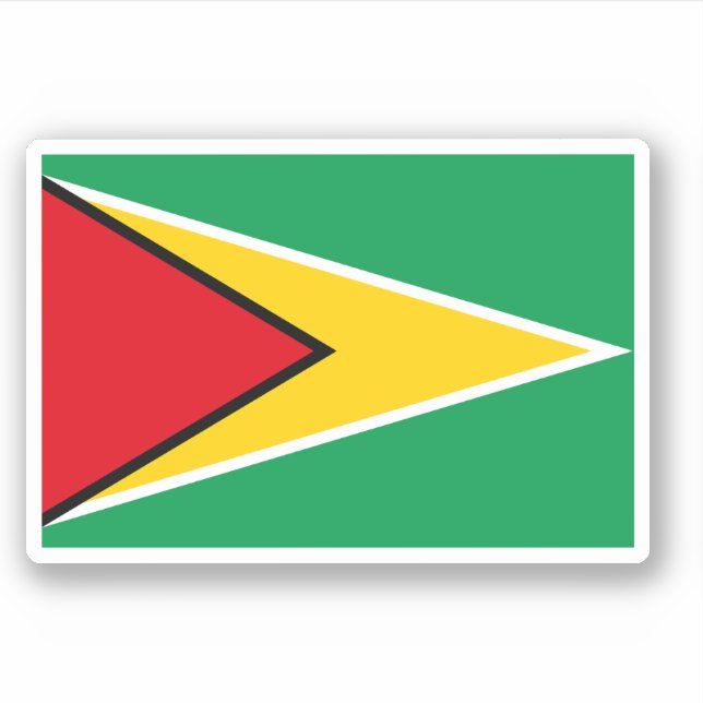 Sticker Drapeau Guyana (Devant)