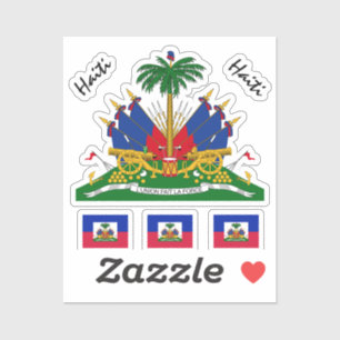 Sticker Drapeau haïtien & collection d'autocollants Haïti 