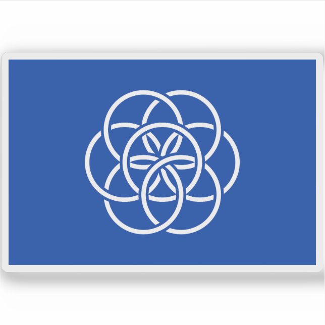 Sticker Drapeau international de la planète Terre (Devant)