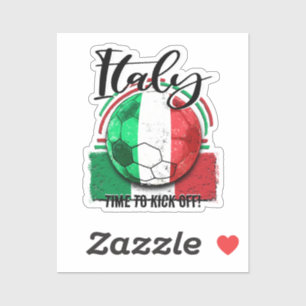 Sticker Drapeau Italie football, Calcio italien