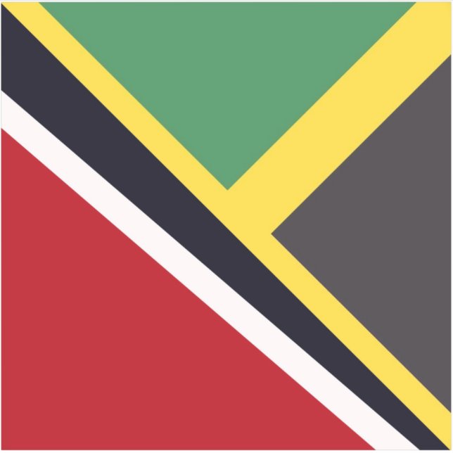 Sticker Drapeau jamaïcain de Trini | Drapeau de la Jamaïqu (Devant)