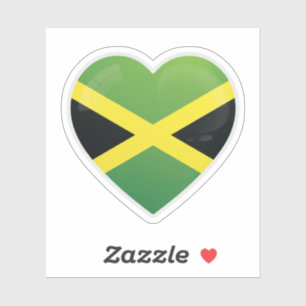 Sticker Drapeau Jamaïque d'amour