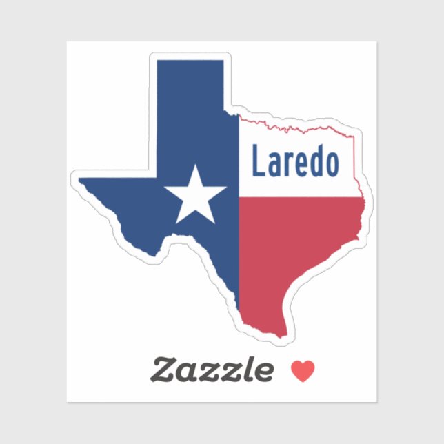 Sticker Drapeau Laredo Texas (Feuille)