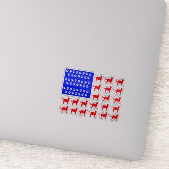 Sticker Drapeau mât et chat (Détail)