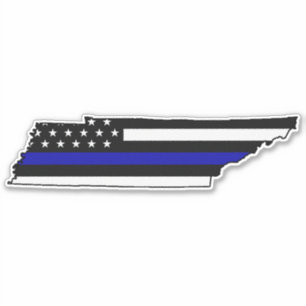 Sticker Drapeau mince en ligne bleue Tennessee