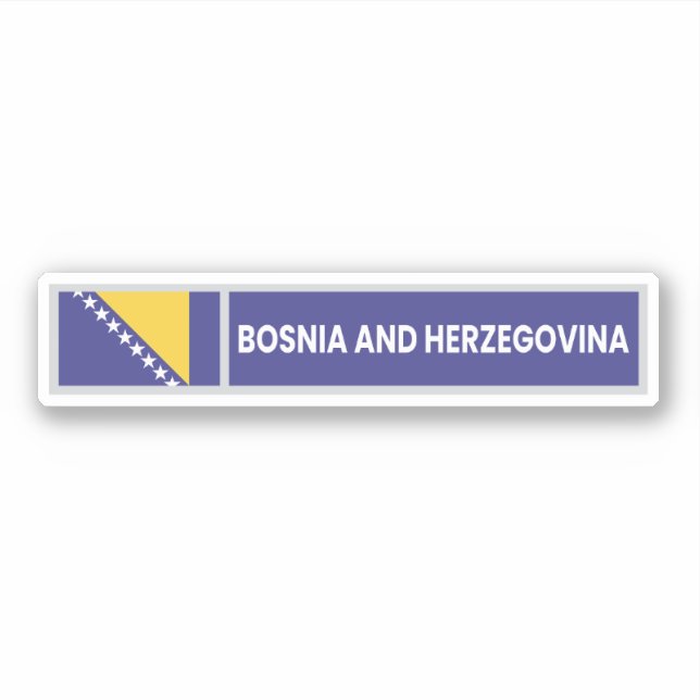 Sticker Drapeau national de Bosnie-Herzégovine (Devant)