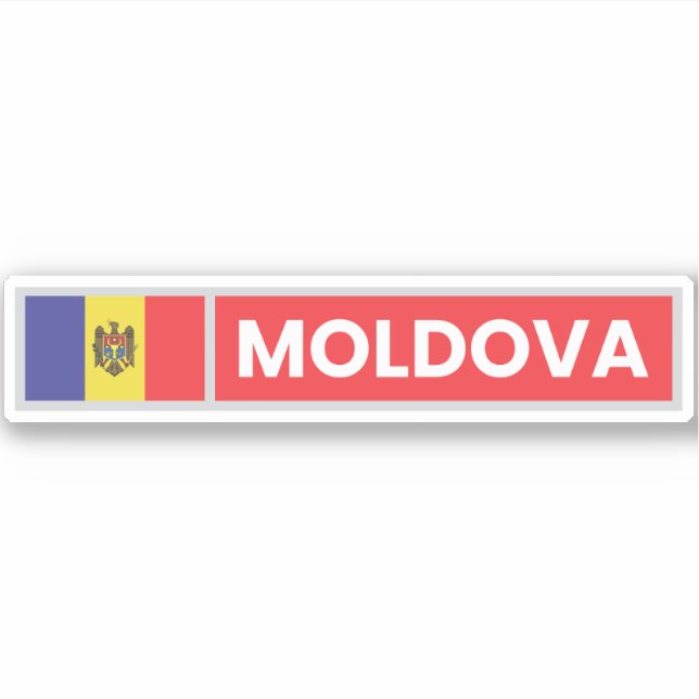 Sticker Drapeau national de Moldova (Devant)