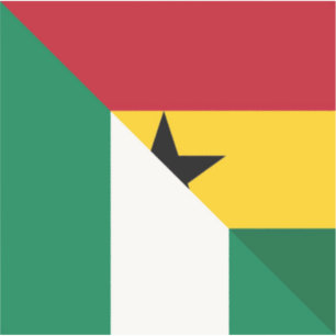 Sticker Drapeau nigérian ghanéen Nigeria Ghana Naija